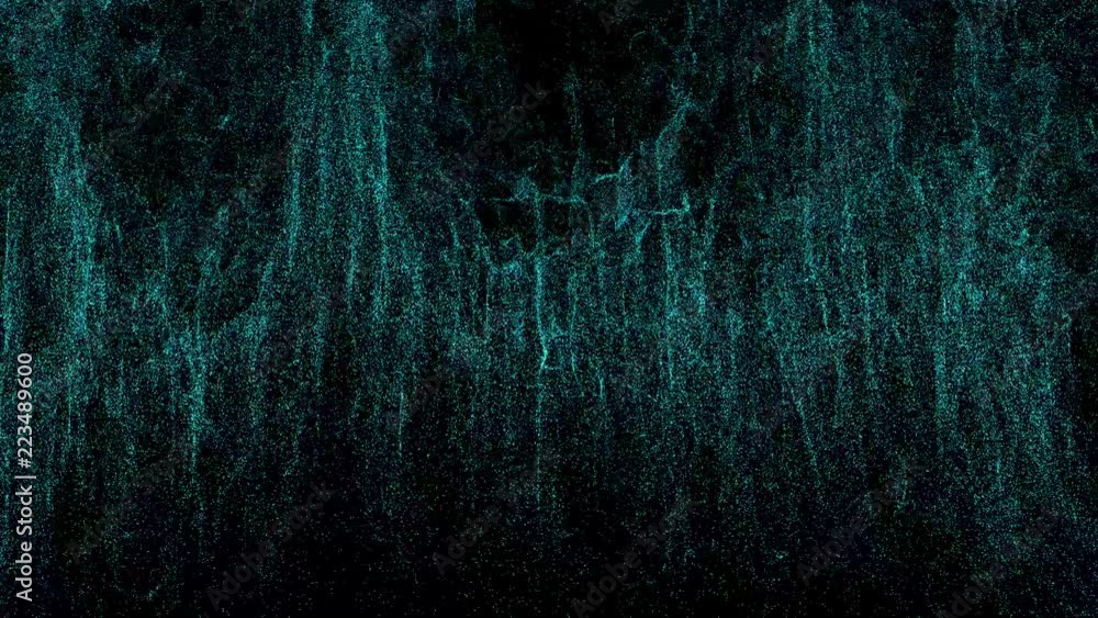 Poster 3d render simulated particles flow. a lot of magical like particles goes from the bottom to the top 