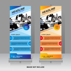 Vertical roll banner template design