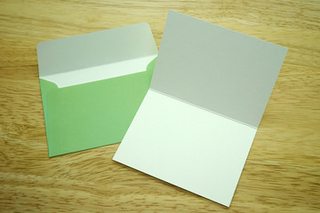 Blank white card template mock up