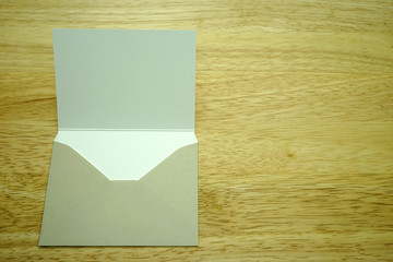 Blank white card template mock up