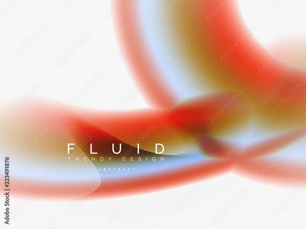 Wall mural background abstract - liquid colors wave flow