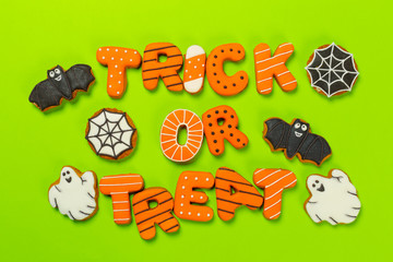 Halloween concept with cookies