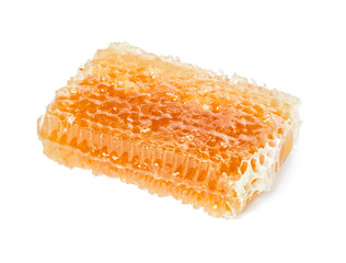 Sweet honeycomb isolated on white