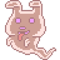Fototapeta premium vector pixel art pet spirit