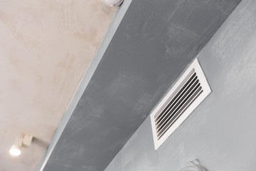 Air Condition Circular Ventilation Duct indoors on the wall