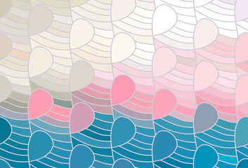 Vector wave background of doodle hand drawn lines