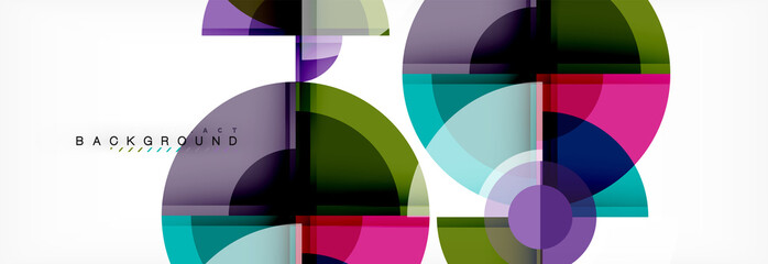 Vector fantastic circle modern geometric background template