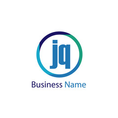 Initial Letter JQ Logo Template Design
