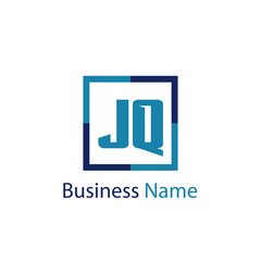 Initial Letter JQ Logo Template Design
