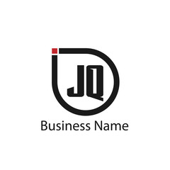 Initial Letter JQ Logo Template Design