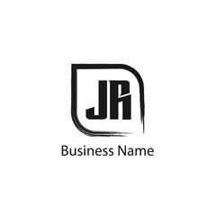 Initial Letter JR Logo Template Design
