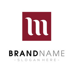 Monogram / Initial M Square logo design inspiration vector