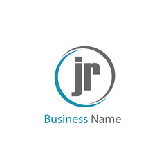 Initial Letter JR Logo Template Design