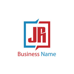 Initial Letter JR Logo Template Design