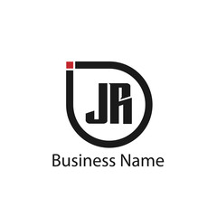 Initial Letter JR Logo Template Design