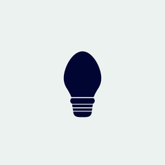 bulb icon, vector illustration. flat icon