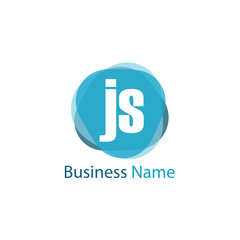 Initial Letter JS Logo Template Design