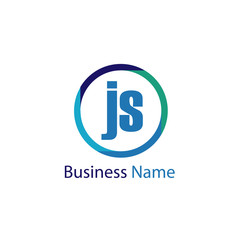 Initial Letter JS Logo Template Design