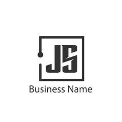 Initial Letter JS Logo Template Design