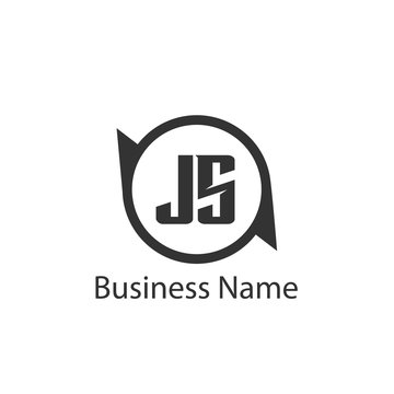 Initial Letter JS Logo Template Design