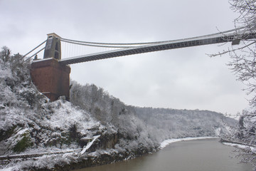 Snowy Suspension Bridge