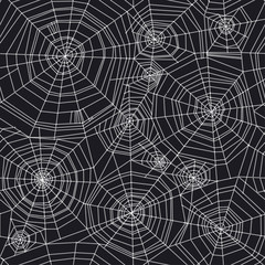 Abstract spider web Halloween seamless pattern