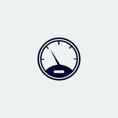 speedometer icon, vector illustration. flat icon