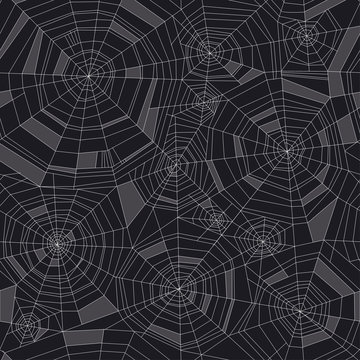 Concept Geometric Spider Web Seamless Pattern