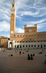 Fototapeta na wymiar Piazza del Campo, Sienna, Italiy