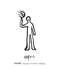 스포츠 포스터 / 손으로 그린 스포츠 그림