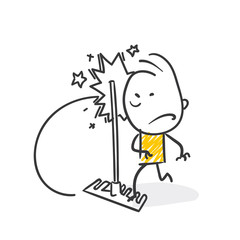 Strichfiguren / Strichmännchen: Pech, Missgeschick. (Nr. 303)	