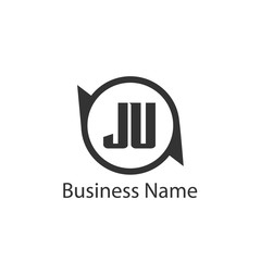 Initial Letter JU Logo Template Design