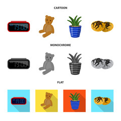 Vector design of dreams and night icon. Collection of dreams and bedroom stock symbol for web.