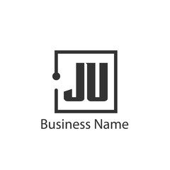 Initial Letter JU Logo Template Design