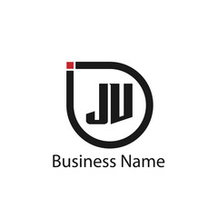 Initial Letter JV Logo Template Design
