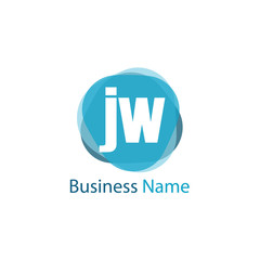 Initial Letter JW Logo Template Design