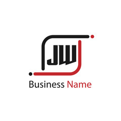 Initial Letter JW Logo Template Design