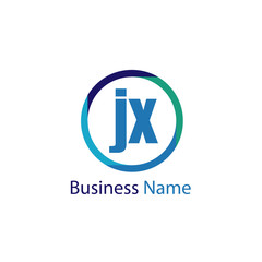 Initial Letter JX Logo Template Design