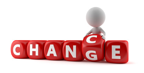 Chance und Wechsel als rote Würfel