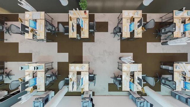 Office animation. 3d rendering