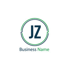 Initial Letter JZ Logo Template Design