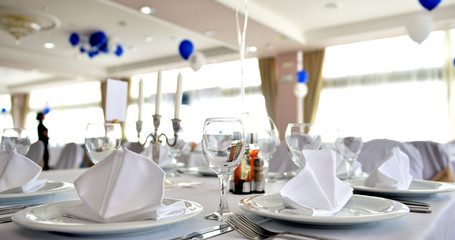 festive table setting in a restaurant