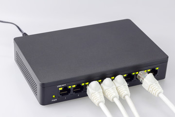 Internet connection hub switch and white lands usb