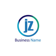 Initial Letter JZ Logo Template Design