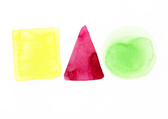 Kid's watercolor paint on paper background