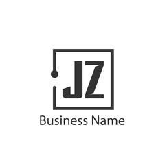 Initial Letter JZ Logo Template Design