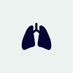 lungs icon, vector illustration. flat icon