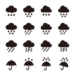 雨　天気　アイコン