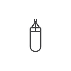 Punching Bag outline icon. linear style sign for mobile concept and web design. Boxing bag simple line vector icon. Symbol, logo illustration. Pixel perfect vector graphics