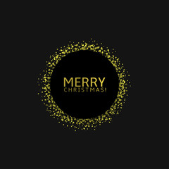 Golden confetti label